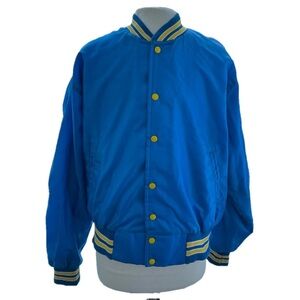West Wind Jacket Vintage 1980’s Large Roller Derby Varsity Jacket Blue Retro